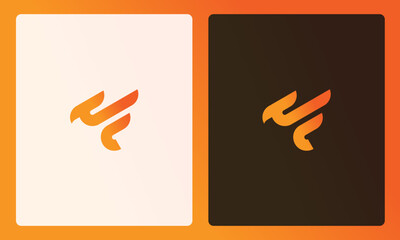 Monogram F letter with dragon head