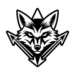 A filled style icon representing a fox symbol
