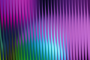 Abstract background with vertical pleats in vibrant purple and blue gradient