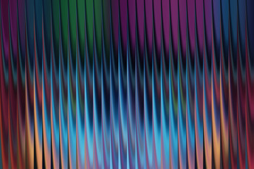 Abstract background with vertical pleats in dark blue and metallic tones