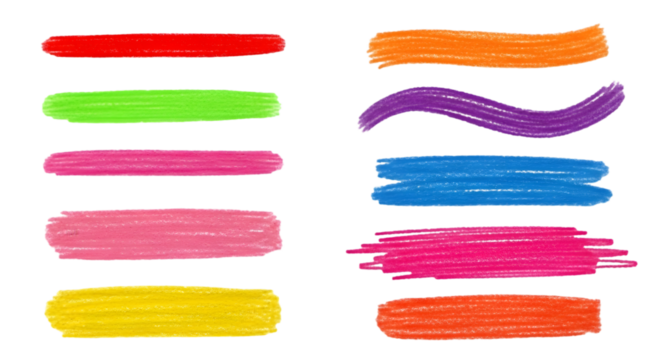 Colorful brush stroke marks on black background brush strokes - Powered by Adobe