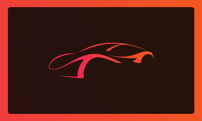 Dynamic Car Silhouette Logo Design