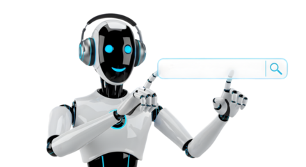 Robot Interacting with Search Bar android artificial intelligence