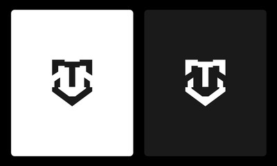 T and U Letter Monogram Logo