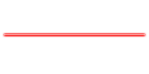 Long red neon line with glowing vibrant light and electric shine, modern digital design element on transparent background