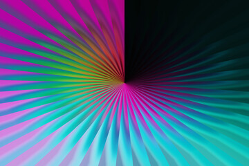 Obraz premium Abstract radial pattern with vibrant colors and dark center