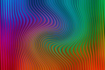 Vibrant rainbow swirl abstract background with wavy lines