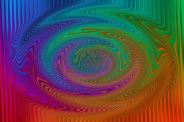 Vibrant rainbow vortex with swirling psychedelic patterns and vertical lines