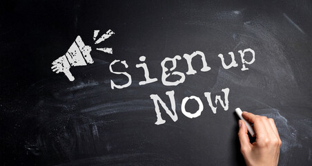 Sign up now sign	