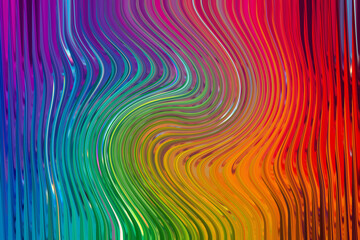 Abstract rainbow wave pattern with a psychedelic, colorful, and fluid effect