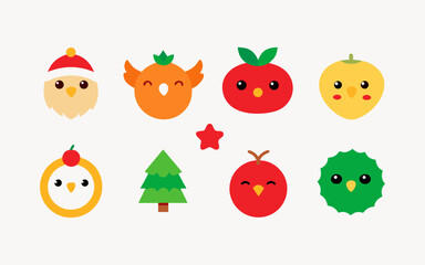a collection of chsristmas element vector .ai