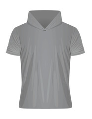 Grey hoodie front view. vector illustration	
