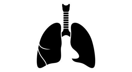 Lungs Icon Vector – Human Respiratory System Silhouette Design