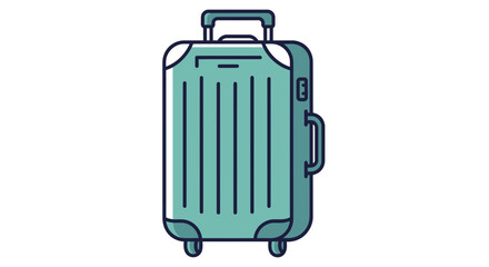 Travel Suitcase Icon – Rolling Luggage Vector Illustration