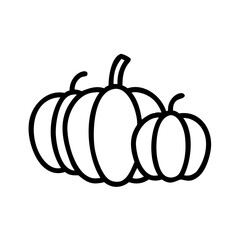 Two pumpkins, one large and one small size
