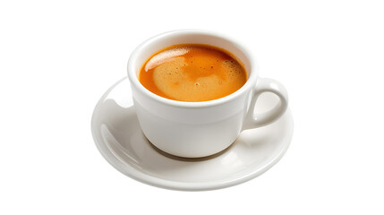 Fototapeta premium White Cup of Espresso with Crema on Saucer coffee