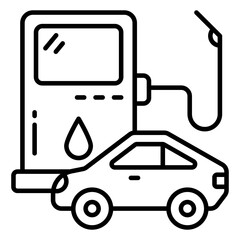 An icon design of car fueling 