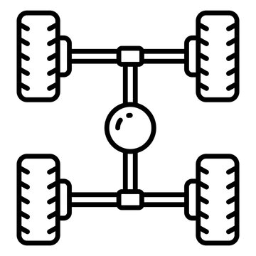 Modern design icon of car chassis 