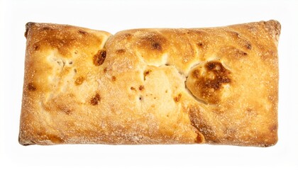 Golden Brown Crusty Baked Rectangular Pizza Bread Snack