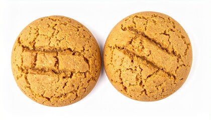 Two Golden Brown Oat Cookies, Sweet Treats, Bakery Delights