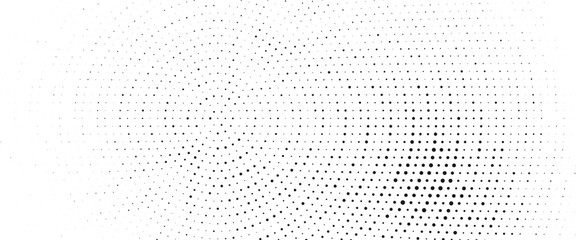 Monochrome halftone wave texture with circular dot pattern forming smooth flow visual modern abstract background concept ideal for minimalist poster digital design or retro composition