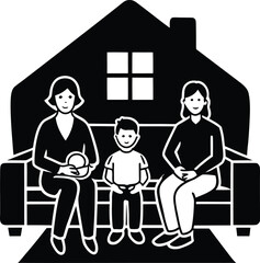 Abstract geometric pattern forming a textured grid of circles and squares isolated on transparent background