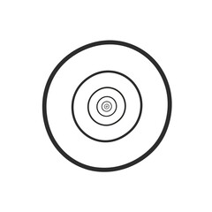 Hypnotic concentric circles create a mesmerizing optical illusion, drawing the eye inward with a clean, modern aesthetic perfect for design.