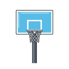 Professional basketball hoop and backboard ready for action on clean white background, perfect for sports promotions and designs