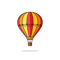 Vibrant hot air balloon soars on a clear day, symbolizing adventure, freedom, and exciting new journeys for travel and leisure.