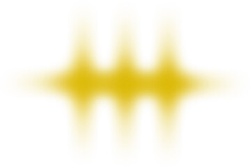 Obraz premium Golden light burst with three peaks isolated on transparent background