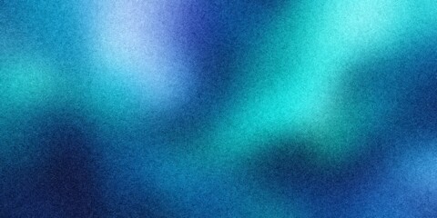 Abstract blue teal color gradient with grainy noise texture creating a modern vibrant background