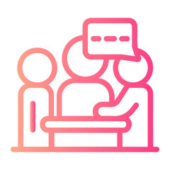 discussion gradient icon