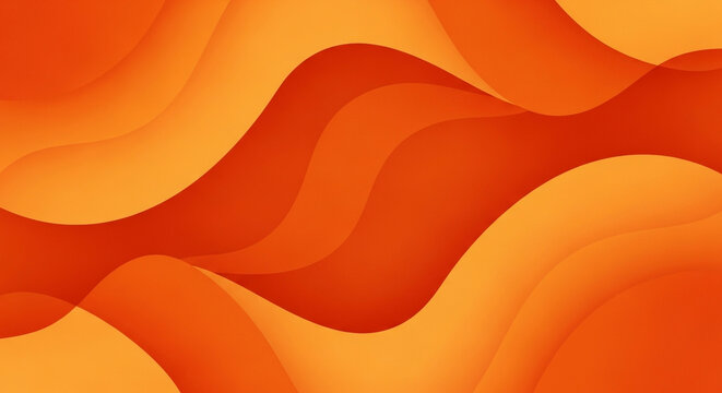 Abstract orange waves cascade and overlap, creating a dynamic and vibrant background with a sense of movement and depth, perfect for modern design
