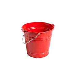 red bucket isolated on white