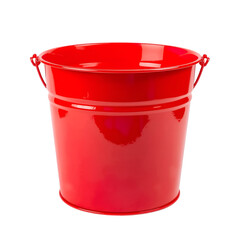 red bucket isolated on white