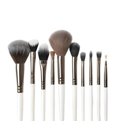 makeup brushes isolated on white