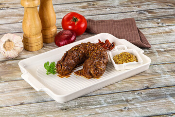 Baked pork tenderloin with mustard