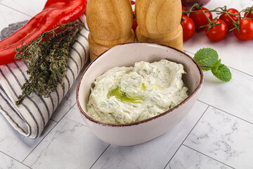 Greek feta dip with oil