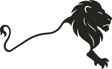 Bold lion vector with sharp lines and regal posture, symbolizing strength, courage, and leadership—perfect for logos, branding, or apparel design.