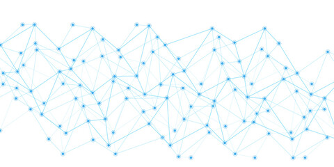 World globe blockchain technology background connect dots and lines. blue connecting dots and lines. Internet connection network high digital technology with connecting points. science, healthcare, an