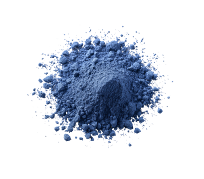 Blue Powder Pile isolated on a transparent background