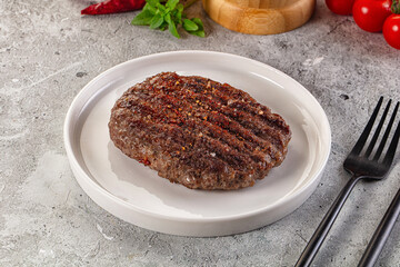 Hot Grilled beef burger cutlet