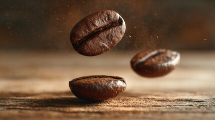 Fresh roasted coffee beans &mdash; caffeine energy concept