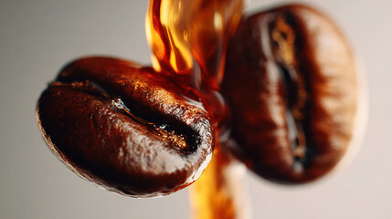 Fresh roasted coffee beans &mdash; caffeine energy concept