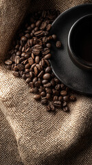 Fresh roasted coffee beans &mdash; caffeine energy concept