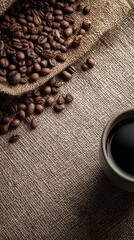 Fresh roasted coffee beans &mdash; caffeine energy concept