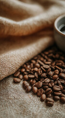 Fresh roasted coffee beans &mdash; caffeine energy concept
