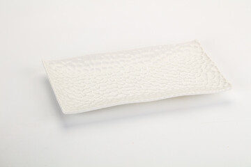 White ceramic empty plate dishware