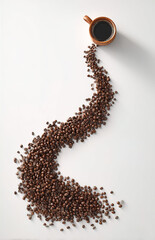 Fresh roasted coffee beans — caffeine energy concept