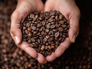 Fresh roasted coffee beans — caffeine energy concept